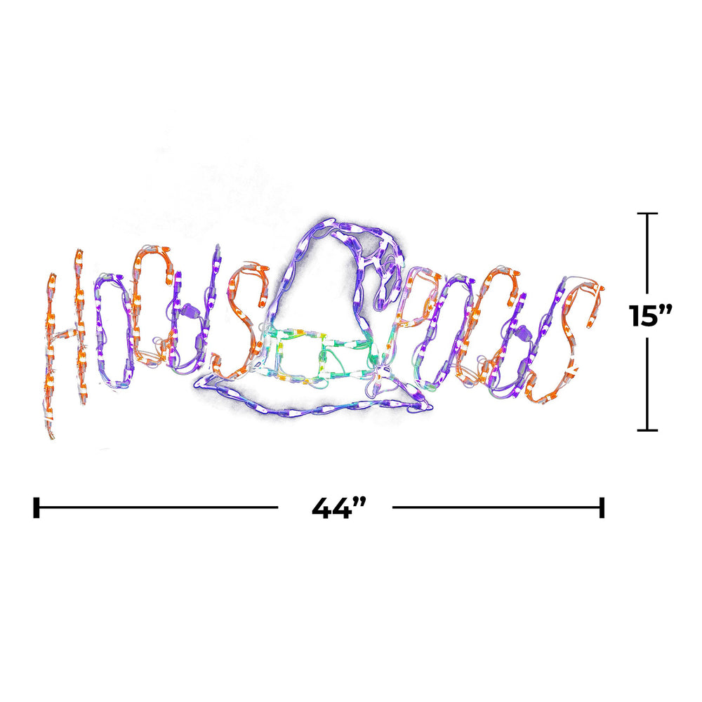 44" Halloween Sign LED Hocus Pocus Witches Hat