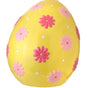 23" Yellow Easter Egg With Pink Flowers