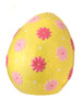 Huevo de Pascua amarillo de 23" con flores rosas
