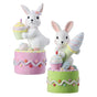 16" Bunny On Pastel Cake Assorted Set Of 2