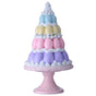 14" Pastel Easter Egg Tree Tower On Pedestal
