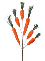 Juego de 4 unidades de rociador de zanahoria de terciopelo naranja de 31" X6