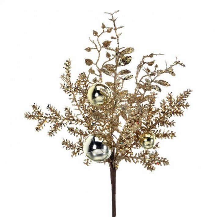 18" Glitter Berry Ball Spray Set Of 6
