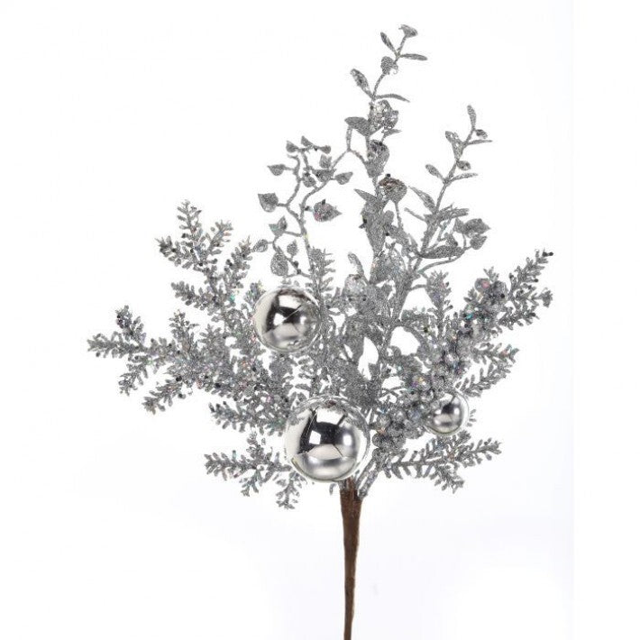 18" Glitter Berry Ball Spray Set Of 6