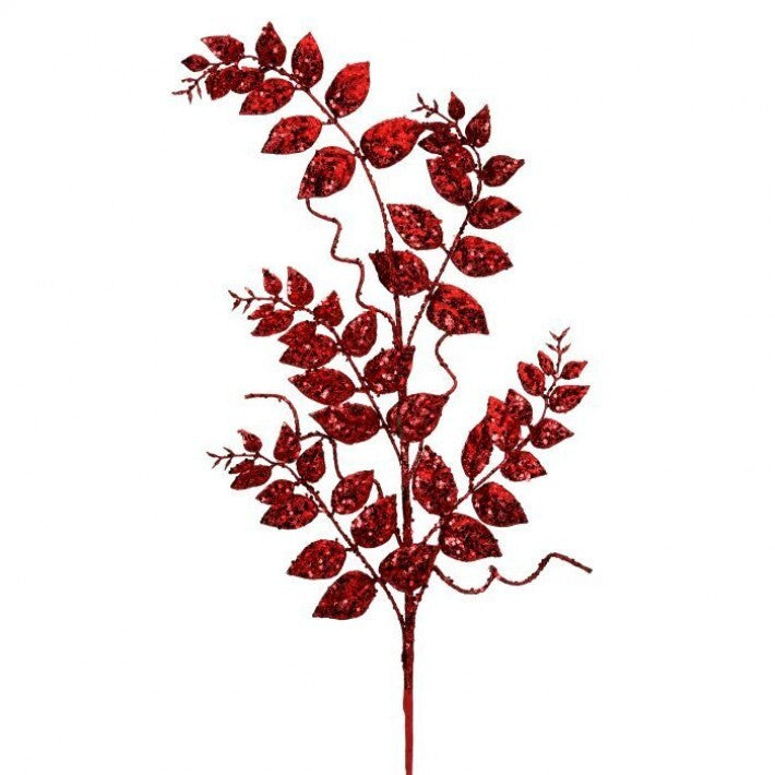 35" Mica Fern Glitter Spray Set Of 6