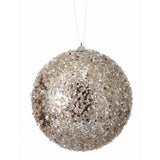 6" Sequin Iced Ball Ornament Set Of 6