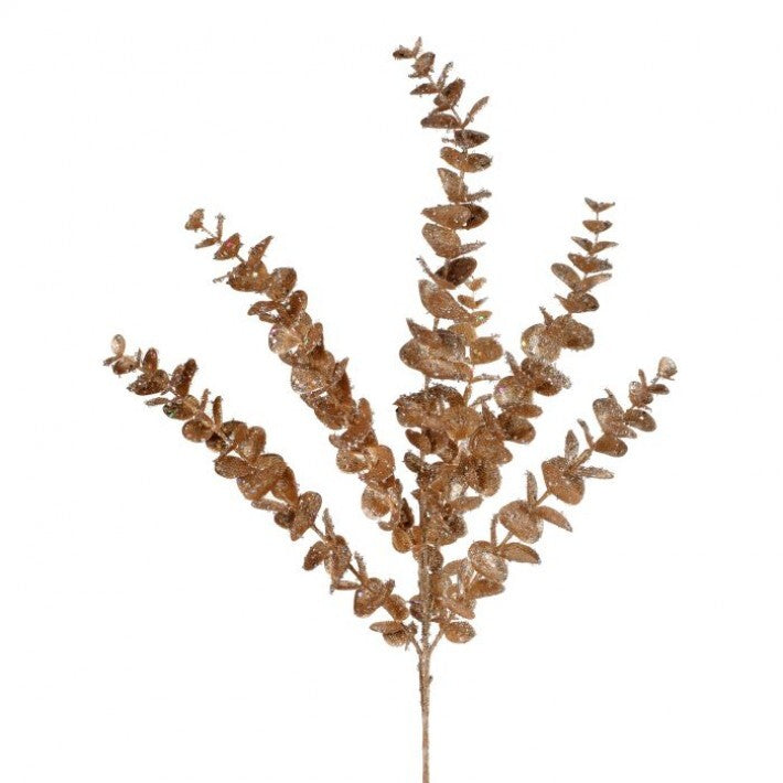 24" Glitter Eucalyptus Spray Set Of 6