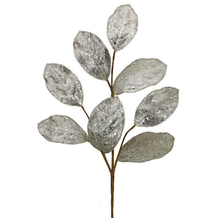 28" Micro Beaded Magnolia Leaf Spray Set Of 6