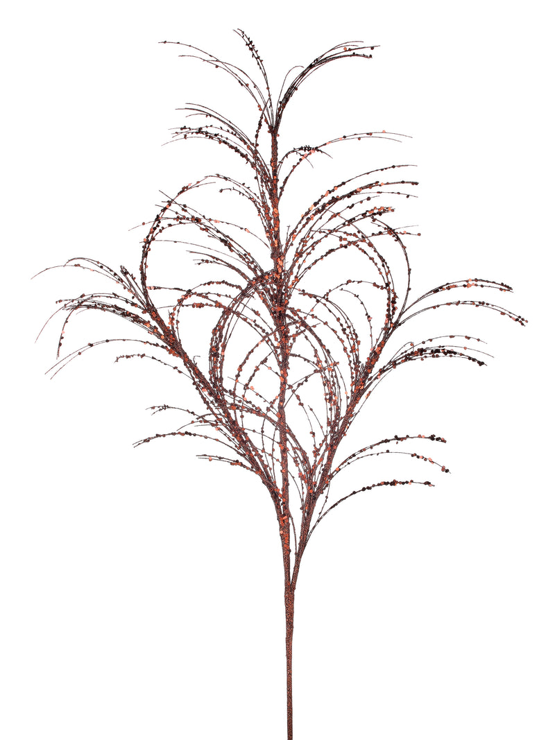 34" Glitter Pampas Grass Spray Set Of 12
