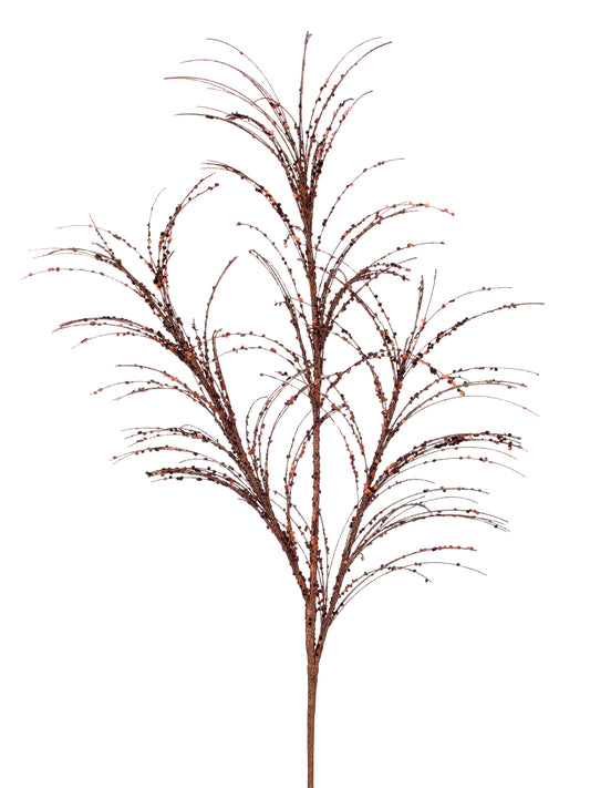 34" Glitter Pampas Grass Spray Set Of 12