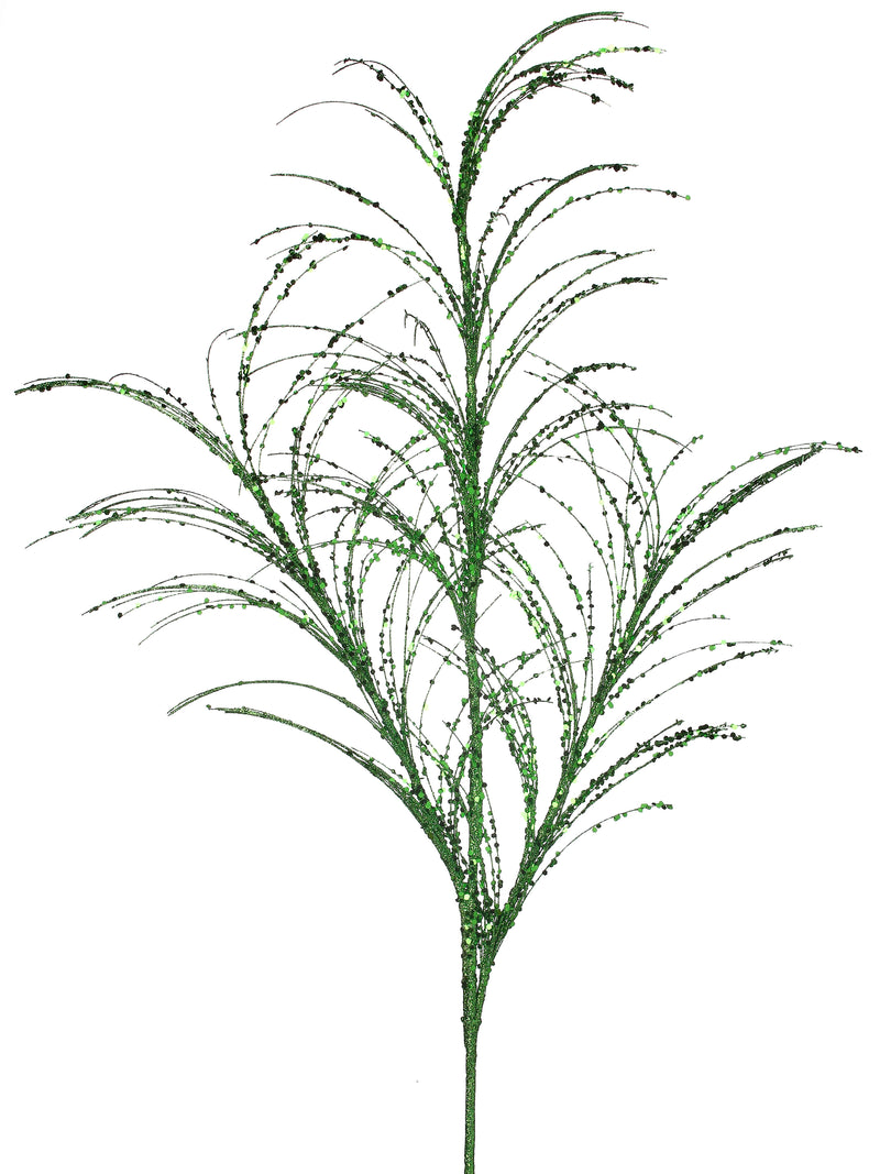 34" Glitter Pampas Grass Spray Set Of 12