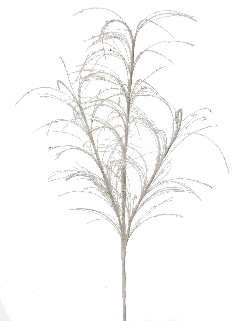 34" Glitter Pampas Grass Spray Set Of 12