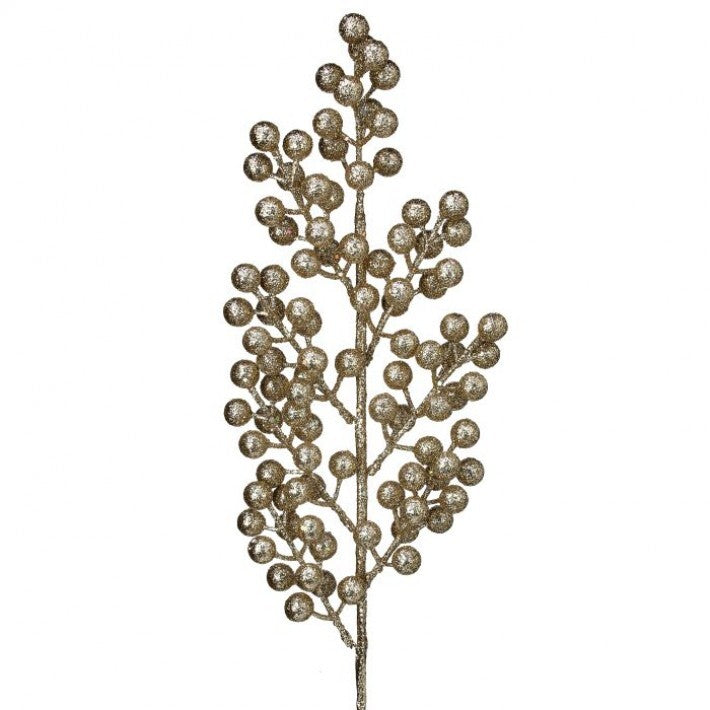 Set de 12 púas de bayas con purpurina de 60,96 cm