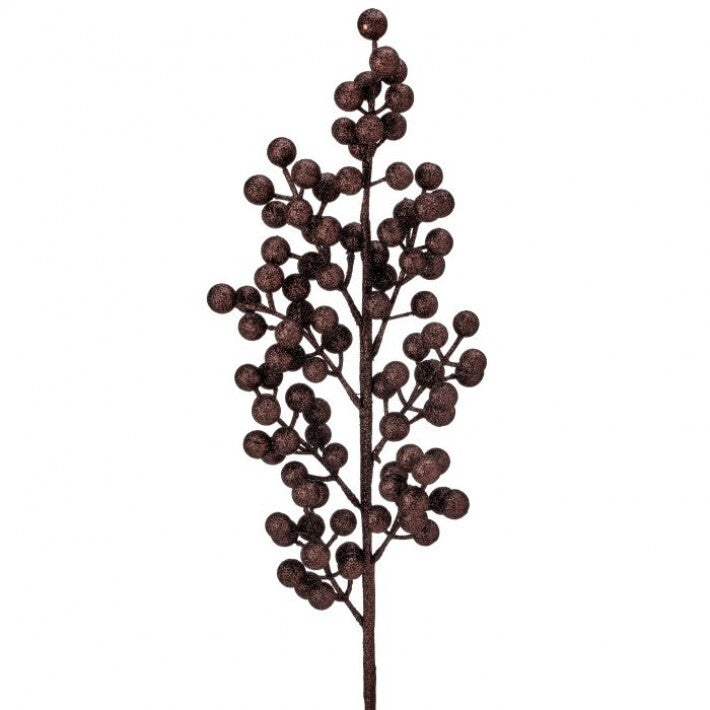 Set de 12 púas de bayas con purpurina de 60,96 cm