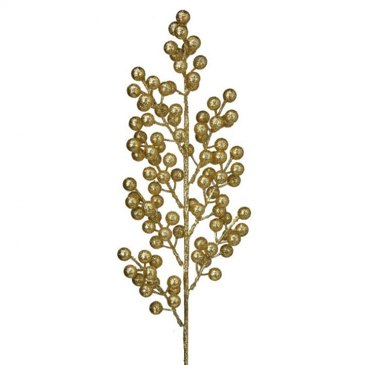Set de 12 púas de bayas con purpurina de 60,96 cm
