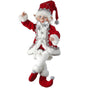 17" Red, Silver & White Bendable Elf
