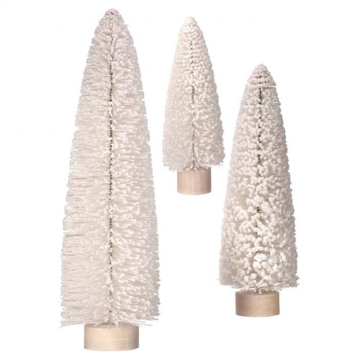 12"- 24" Snowy Tree Set Of 3