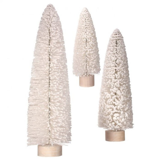 12"- 24" Snowy Tree Set Of 3