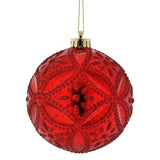 5" Floret Ornament Set Of 4