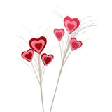 16" Triple Heart Glitter Spray Assorted Set Of 12