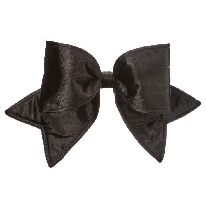 16" Black Velvet Padded Bow Outdoor UV-Resistant