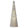 Árbol LED de Cono Plateado de Diamante de 16" a Pilas