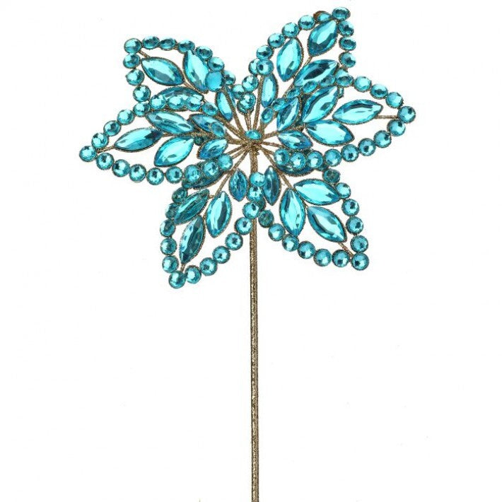 18" Jewel Flower Stem Set Of 2