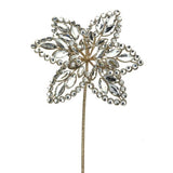 18" Jewel Flower Stem Set Of 2