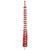 Juego de 4 adornos de tallo de hoja joya roja de 91 cm