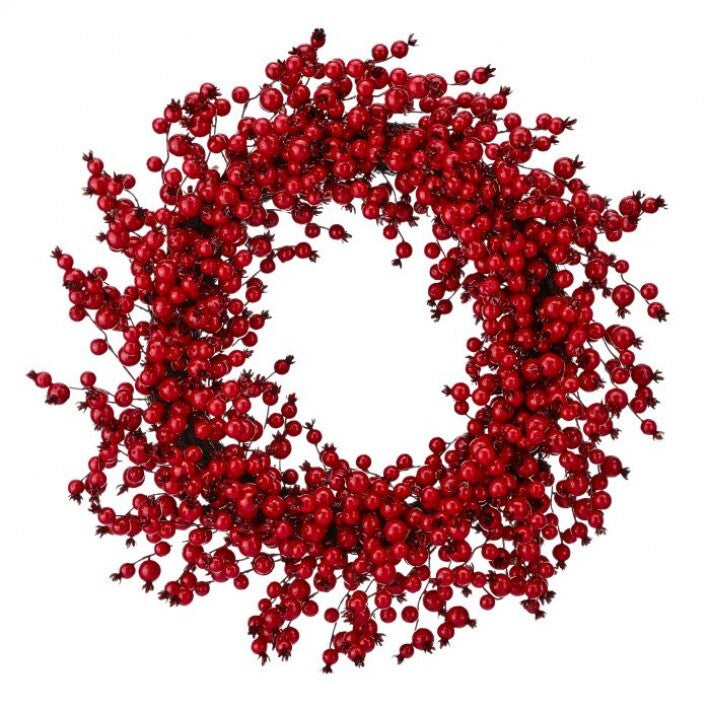 30" Red Berry Ridge Wreath