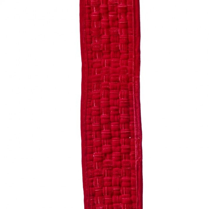 5" X 3YD Red Velvet Braided Ribbon