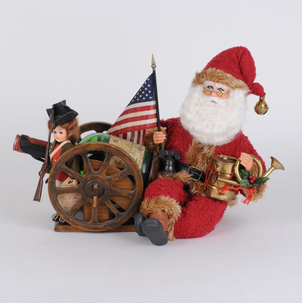 Karen Didion's One of A Kind 12" Cognac Cannon Santa