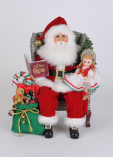 Santa de Nochebuena iluminado "One Of A Kind" de Karen Didion de 45 cm