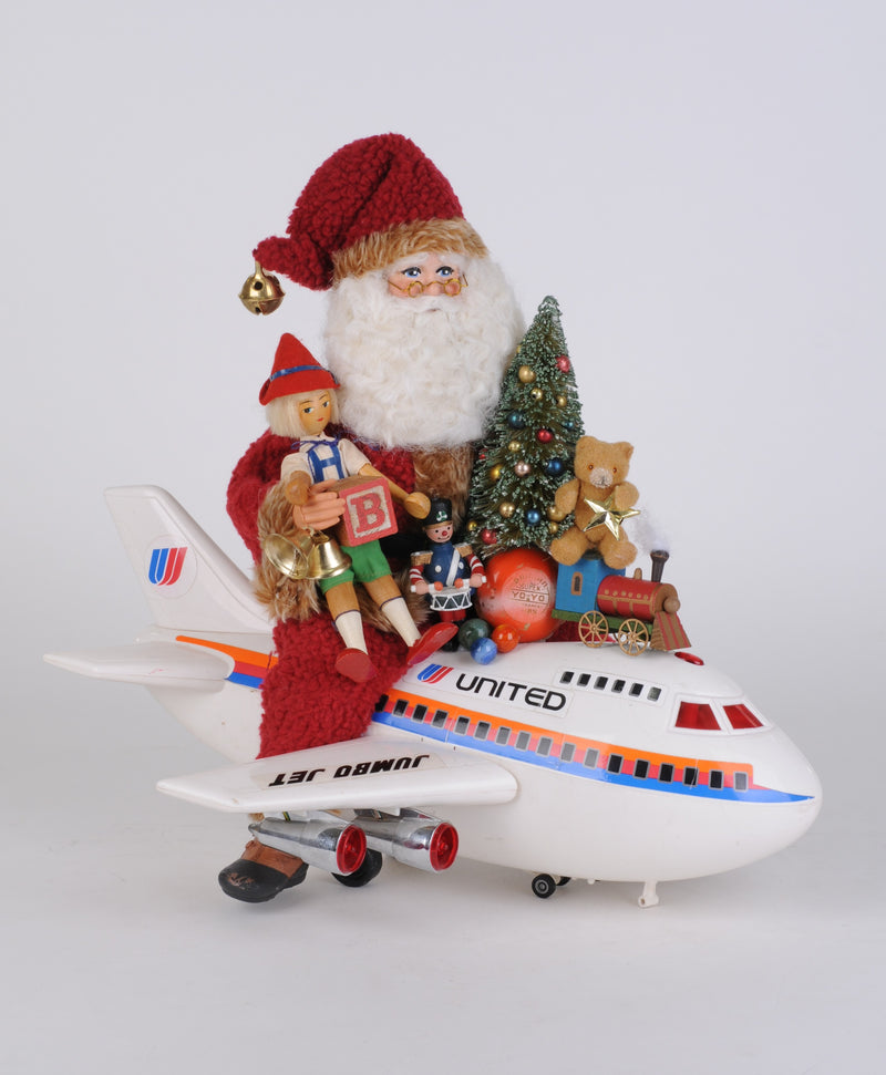 Avión Iluminado de Papá Noel de 18 pulgadas, edición única, de Karen Didion