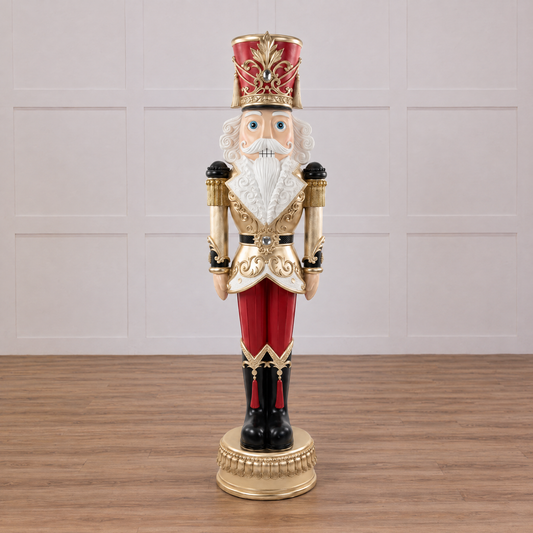 6 FT Red, Gold & Black Nutcracker