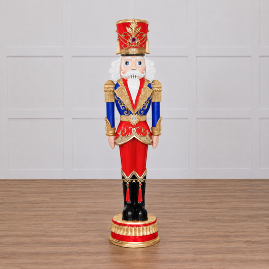 6 FT Red, Blue & Gold Nutcracker