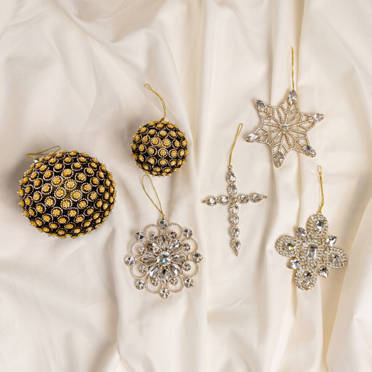 Opulence Black & Gold Ornament Bundle