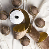 Brown Gold Opulence Ornament & Ribbon Bundle