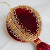 Burgundy Opulence Ornament & Ribbon Bundle