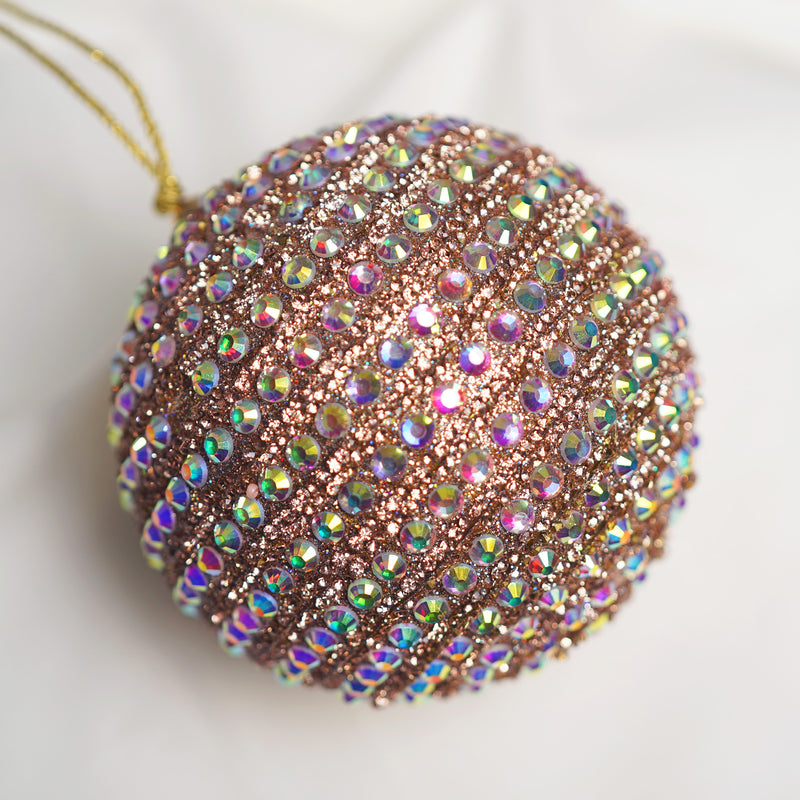 Adorno y Cinta Oro Rosa Brillante Opulencia