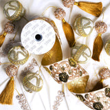Gold & Ivory Opulence Ornament & Ribbon Bundle
