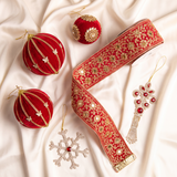 Opulence Red & Gold Ornament & Ribbon Bundle