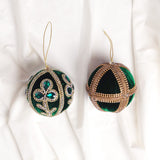 Emerald & Gold Opulence Ornament & Ribbon Bundle