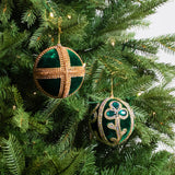 Emerald & Gold Opulence Ornament & Ribbon Bundle