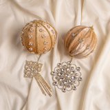 Opulence Ivory & Gold Ornament Bundle