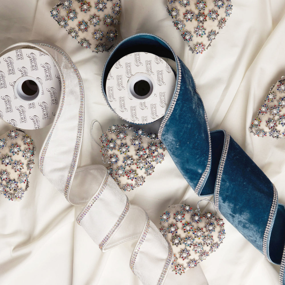 Ivory & Pearl Opulence Ornament & Ribbon Bundle