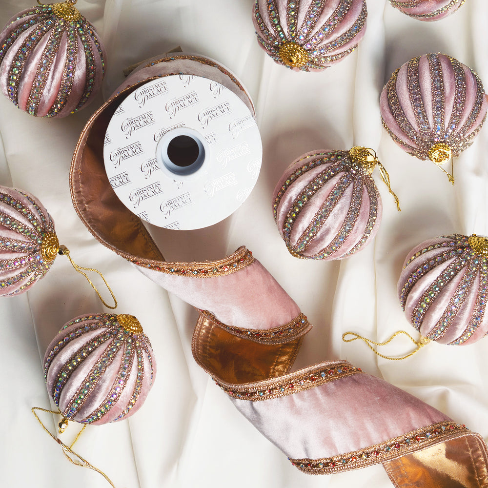 Pink Opulence Ornament & Ribbon Bundle