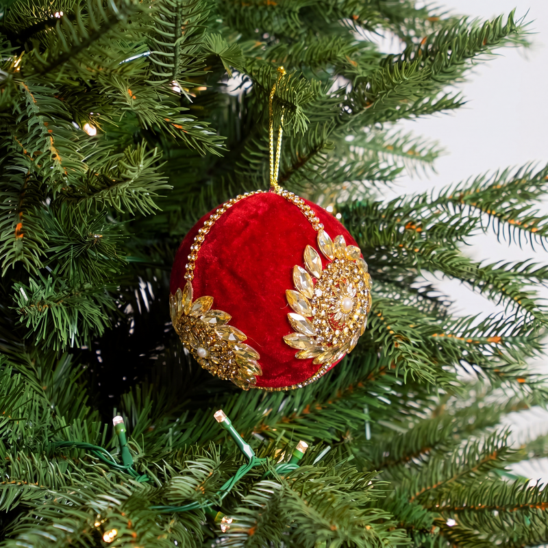 Opulence Red & Gold Ornament Bundle