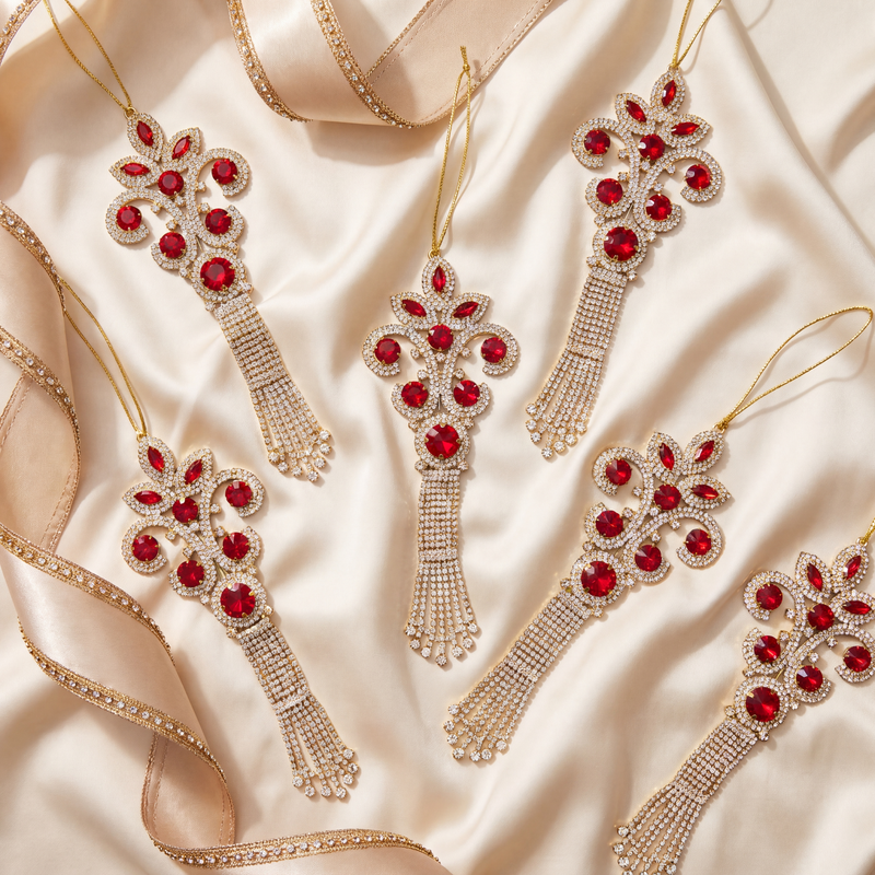 Opulence Red & Gold Ornament Bundle