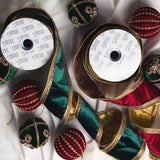 Red & Green Opulence Ornament & Ribbon Bundle
